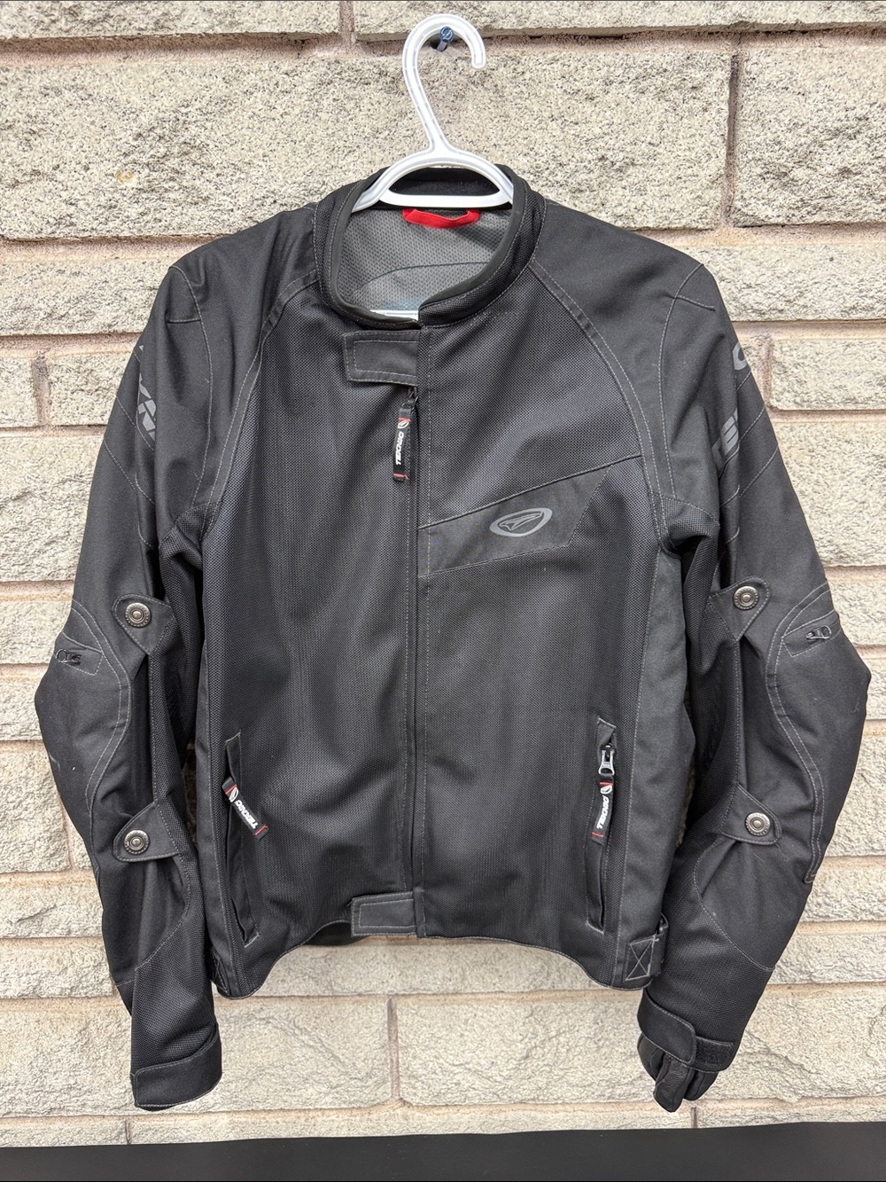 Men's Black Lightweight Motorcycle Jacket with Subtle Logo